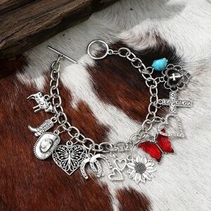 Cowgirl charm bracelet